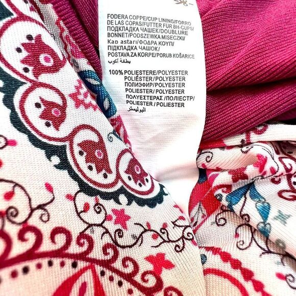 Goldenpoint Women's Multicolor Open Back Lace Up Ruffle Swimsuit Size 2 - Picture 9 of 9